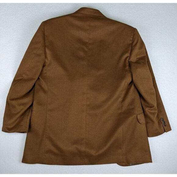 Hunt Valley Men's Blazer Size 39R Tan Brown Microfiber Faux Suede Vintage - Picture 11 of 12